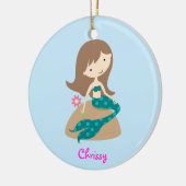 Ornement turquoise mignon fait sur commande de (Gauche)