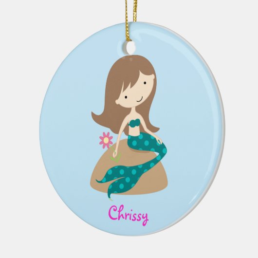 Ornement turquoise mignon fait sur commande de (Gauche)