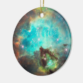 Ornement turquoise rond Nebula #2 (Gauche)