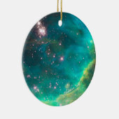 Ornement turquoise rond Nebula #4 (Droite)
