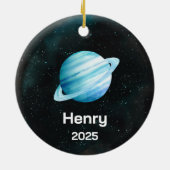 Ornement Uranus personnalisé, Système solaire, Pla (Dos)