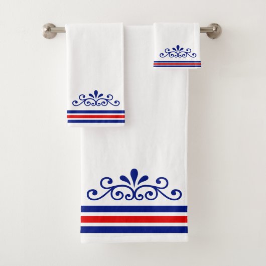 Ornement vectoriel chic et rayures bleues rouges s (En situation)