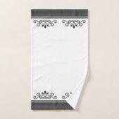 Ornement vectoriel et rayures grises sur serviette (Serviette à main)