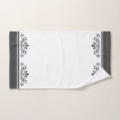 Ornement vectoriel et rayures grises sur serviette (Serviette à main)