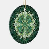 Ornement vert abstrait de mandala de lierre (Droite)
