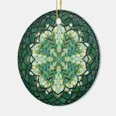 Ornement vert abstrait de mandala de lierre (Gauche)