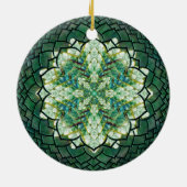 Ornement vert abstrait de mandala de lierre (Dos)