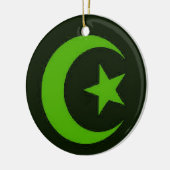 Ornement vert de lune et d'étoile (Gauche)