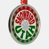 Ornement vert rouge de flocon de neige de l'Utah (Droite)