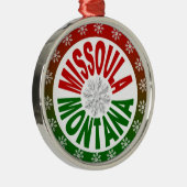 Ornement vert rouge de vacances de Missoula (Droite)