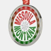 Ornement vert rouge de vacances de Missoula (Gauche)