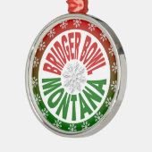 Ornement vert rouge de vacances du Montana de (Gauche)