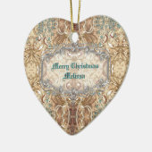 Ornement victorien fleuri de coeur de style (Gauche)