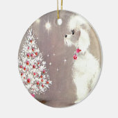 Ornement vintage de caniche (Gauche)