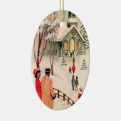 Ornement vintage de Noël d'Afro-américain (Droite)