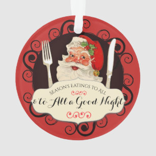 Ornement vintage de Noël de fin gourmet