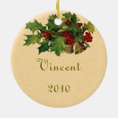 Ornement vintage de Noël de singe (Dos)