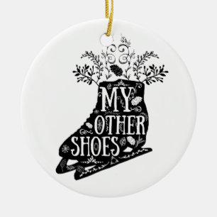 Ornement vintage de patin de glace