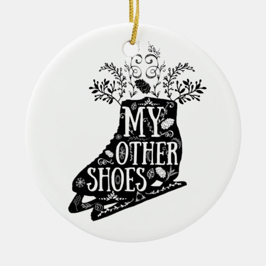 Ornement vintage de patin de glace (Devant)