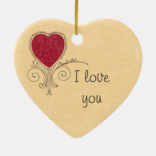 Ornement vintage de Valentine (Dos)