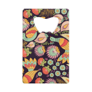 Ornement vintage Folk Floral Birds