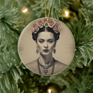 Ornement Vintage Sepia Rose Queen