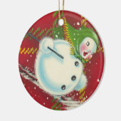 Ornement vintage Snowman (Gauche)