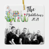 Ornement XMAS personnalisé Boho Llama Bohemian Cac (Devant)