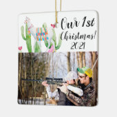 Ornement XMAS personnalisé Boho Llama Bohemian Cac (Gauche)