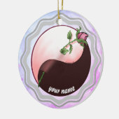 Ornement yin yang Rose Rouge (Gauche)