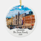 Ornement Zagreb personnalisé, Croatie (Devant)