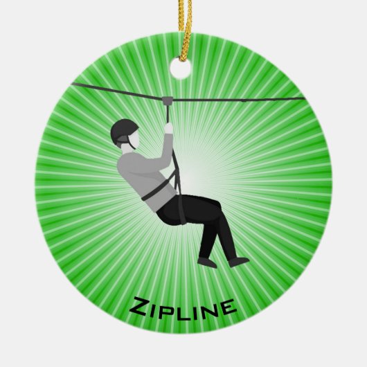 Ornement Zipline personnalisé (Devant)
