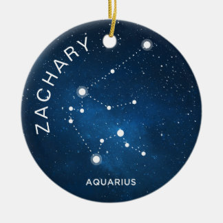 Ornement Zodiac Aquarius Cadeau Zodiac personnalis