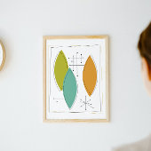 Ornements Atomiques Affiche d'Art Moderne du Milie