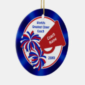 Ornements Cheer Coach, Personnalisé Rouge Blanc Bl (Droite)