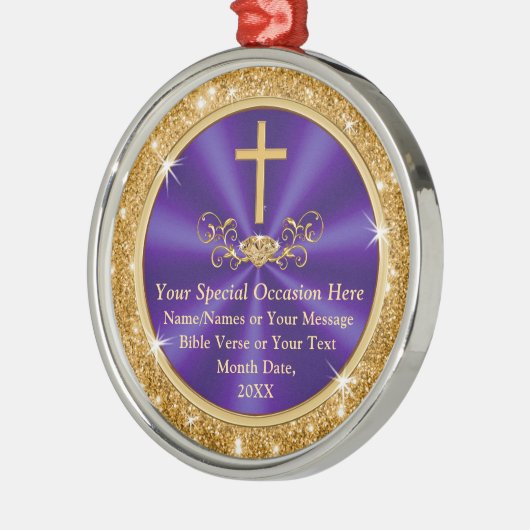 Ornements chrétiens personnalisés pour n'importe q (Gauche)