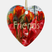 Ornements d'amis Fleurs de Rose Rouge Amitié (Droite)