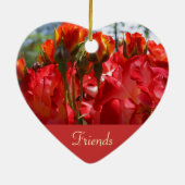 Ornements d'amis Fleurs de Rose Rouge Amitié (Dos)