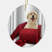 Ornements d'arbre de Noël d'or Retriever (Gauche)