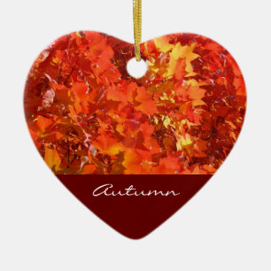 Ornements d'automne Feuilles Colorées Orange Jolie