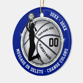 Ornements de basket personnalisés pour filles, ble (Gauche)