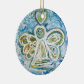 Ornements de cadeau de vacances d'art d'ange bleu  (Droite)