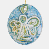 Ornements de cadeau de vacances d'art d'ange bleu  (Gauche)