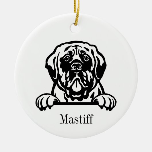 Ornements de chien mastiff (Devant)