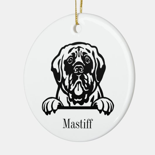 Ornements de chien mastiff (Gauche)