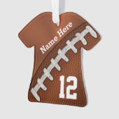 Ornements de football Cool avec NOM et NUMÉRO (devant)