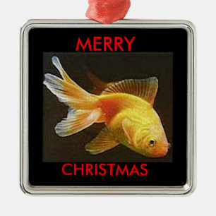 Ornements de Joyeux Noël de poisson rouge