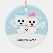 Ornements de la famille des ours polaires (Dos)