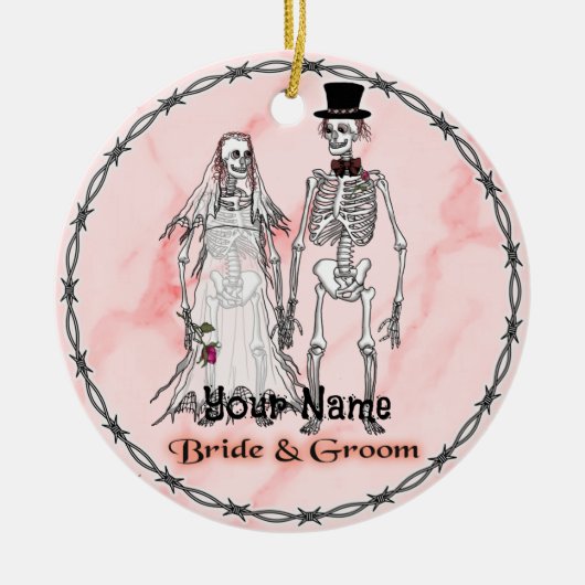 Ornements de mariage de squelette gothique (Devant)