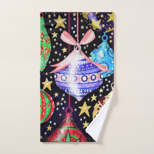 Ornements de Noël (Serviette à main)